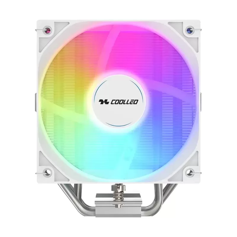 קירור למעבד Coolleo B50 ARGB 5 Heat Pipes 235W CPU Cooler צבע לבן
