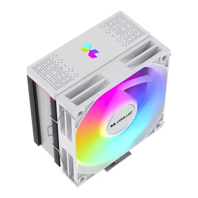 קירור למעבד Coolleo B50 ARGB 5 Heat Pipes 235W CPU Cooler צבע לבן
