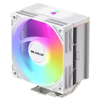 קירור למעבד Coolleo B50 ARGB 5 Heat Pipes 235W CPU Cooler צבע לבן