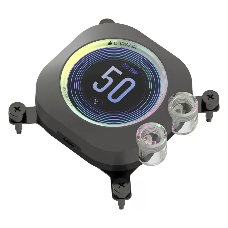 קירור למעבד Corsair HYDROX CPU Water Block XC7 ELITE LCD Black צבע שחור