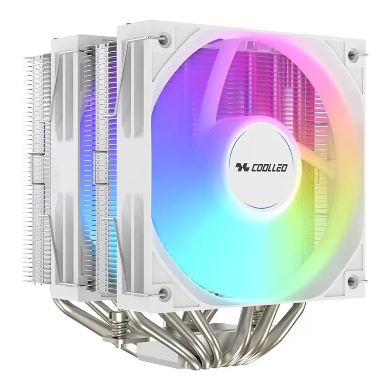 קירור למעבד Coolleo Etian A60 ARGB צבע לבן