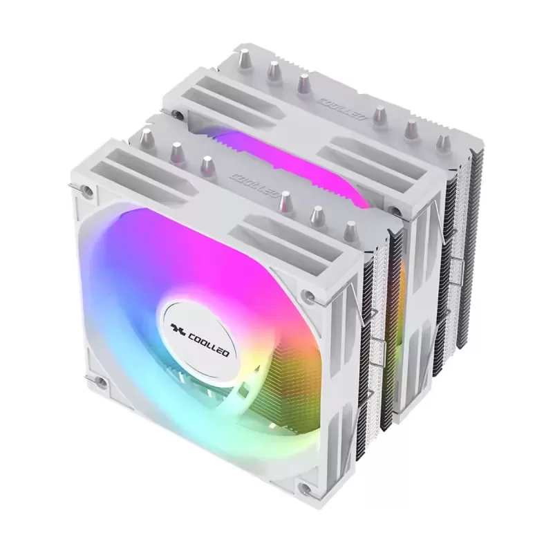 קירור למעבד Coolleo Etian A60 ARGB צבע לבן