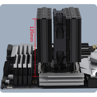Охлаждение процессора Coolleo Etian FF135 Pure черный CPU Cooler Охлаждение процессора Coolleo Etian FF135 Pure черный CPU Cooler