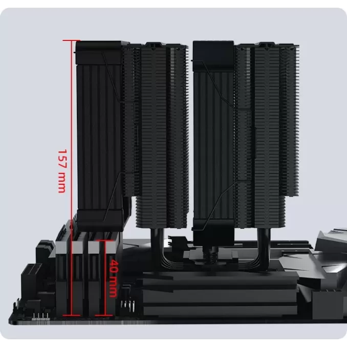 קירור למעבד Coolleo Etian P60T ECO שחור Edition V2 CPU Cooler קירור למעבד Coolleo Etian P60T ECO שחור Edition V2 CPU Cooler