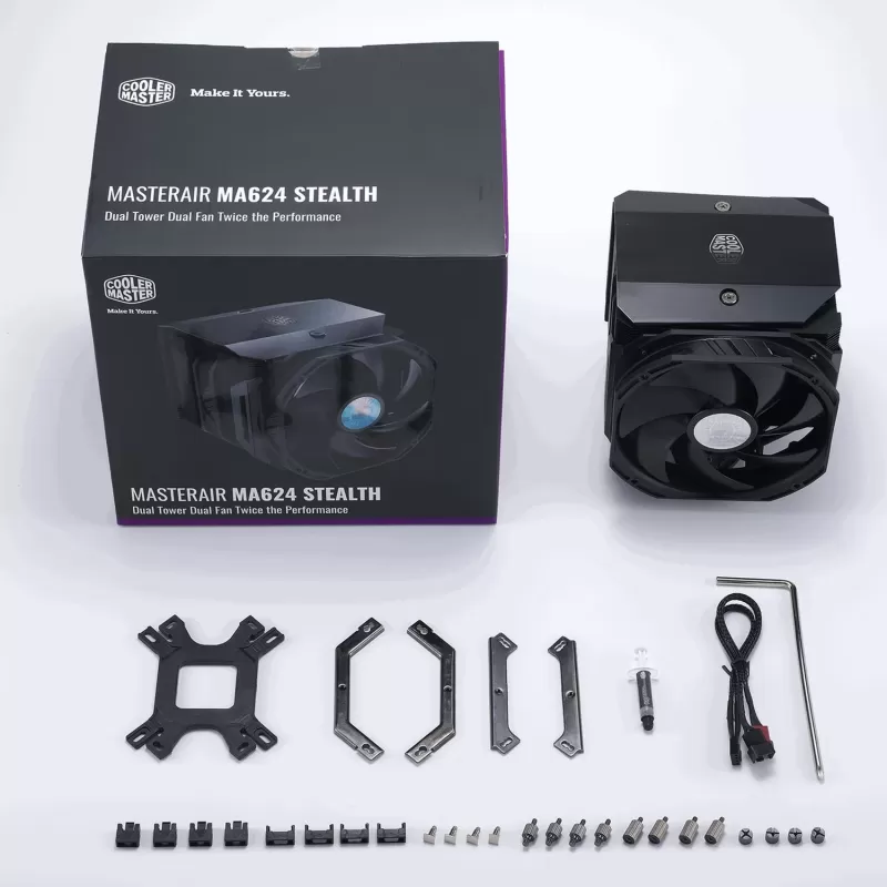 קירור למעבד Cooler Master MASTERAIR MA624 STEALTH צבע שחור
