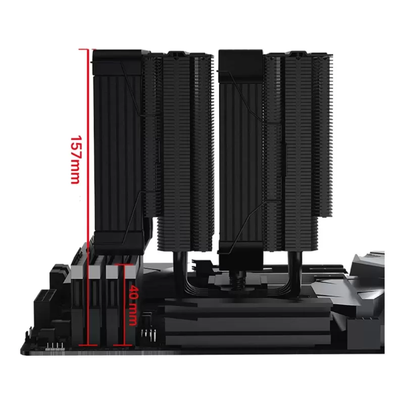 Охлаждение процессора Coolleo Etian P60T Symphony V2 ARGB black CPU Cooler Охлаждение процессора Coolleo Etian P60T Symphony V2 ARGB black CPU Cooler