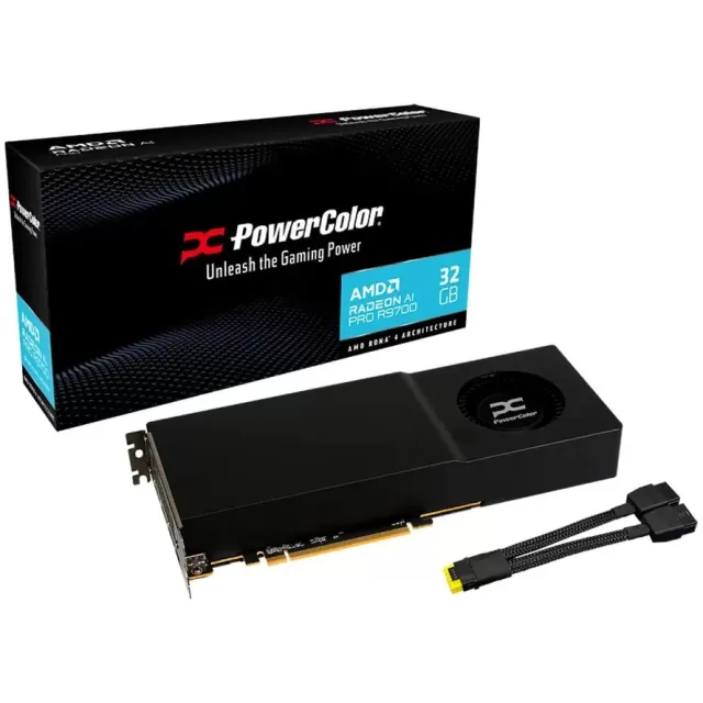 Video Card PowerColor Radeon AI PRO R9700 32GB GDDR6 AIPROR970032G-B