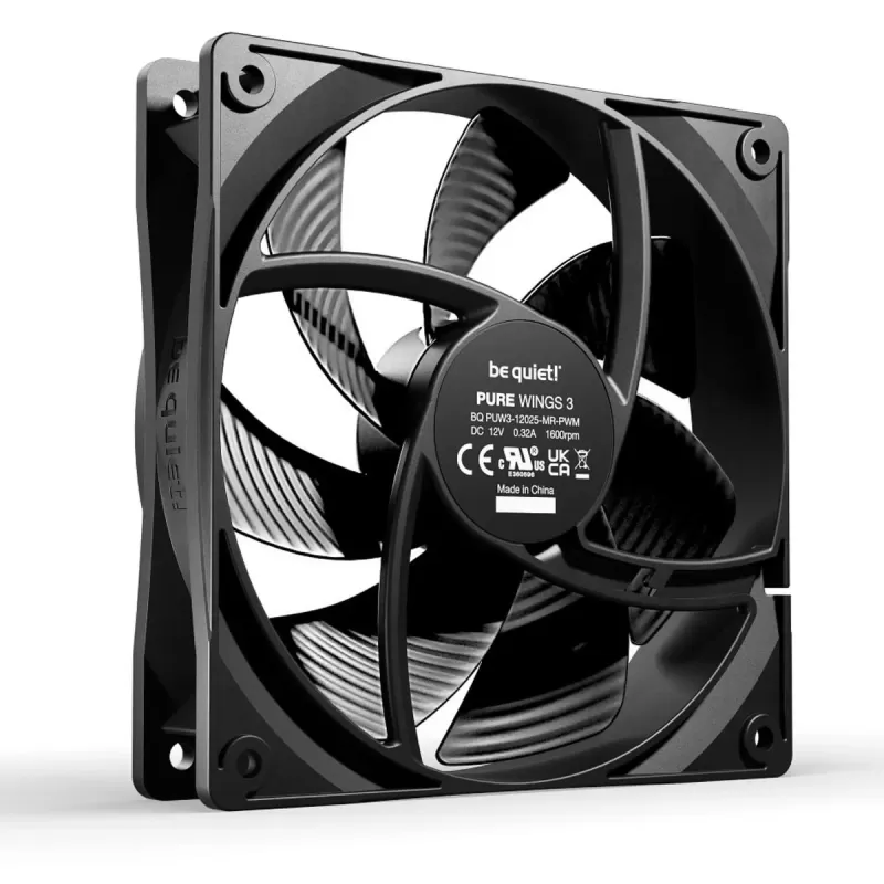 מאוורר למארז be quiet! Pure Wings 3 120mm PWM 3-Pack שחור