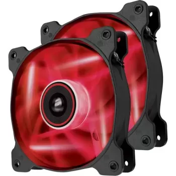 два вентилятора Corsair Air Series SP120 LED Red High Static Pressure 120mm