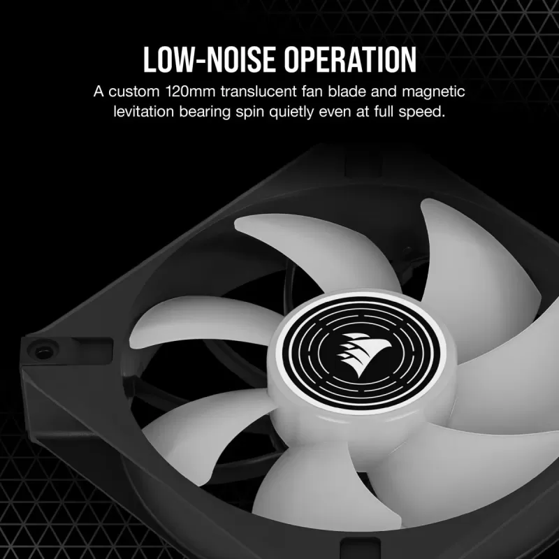 Вентилятор для Корпуса Corsair ML120 LED ELITE белый Premium 120mm PWM Magnetic Levitation Fan Цвет:чёрный Вентилятор для Корпуса Corsair ML120 LED ELITE белый Premium 120mm PWM Magnetic Levitation Fan Цвет:чёрный