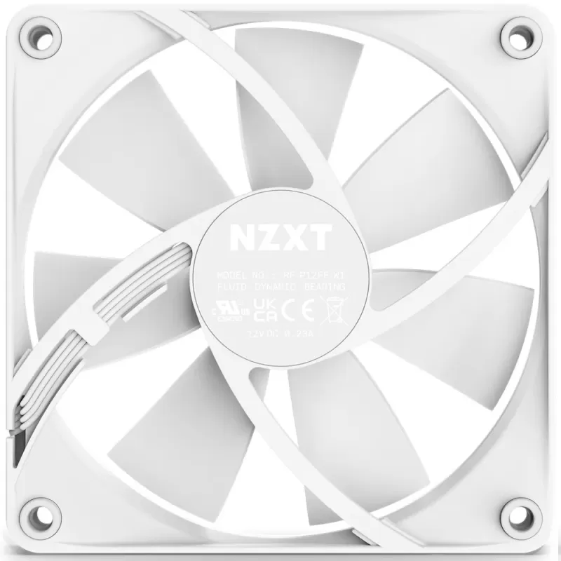 מאוורר למארז NZXT F120P 120mm Static Pressure לבן