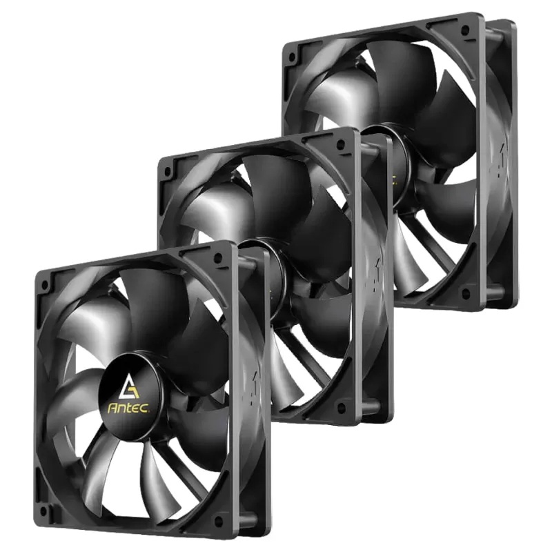 סט מאווררים למארז Antec N12 120mm x3 Fans צבע שחור