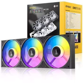 מאוורר למארז Antec Connect C120 Reverse ARGB 3PK שחור 120mm