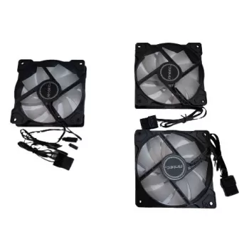 מאוורר למארז Antec 120mm RGB 3 Pack Fan 1 Master+2 SLAVE צבע שחור