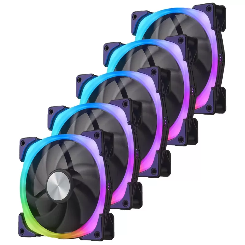 סט מאווררים Super Flower NEON ARGB 120mm 5xFans שחור