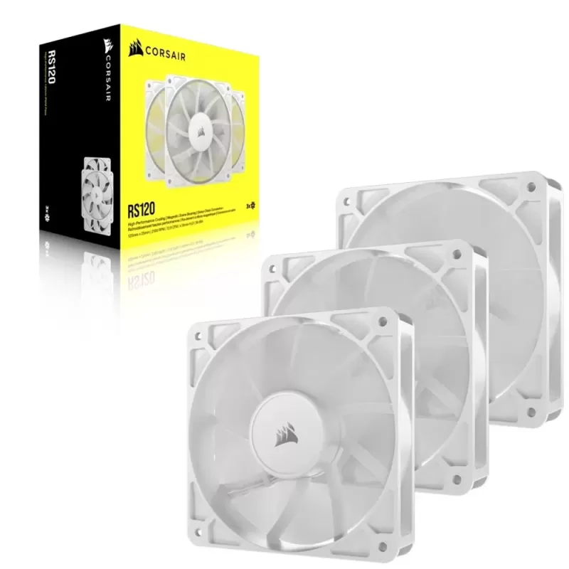 מאוורר למארז Corsair RS120 120mm לבן מאוורר למארז Corsair RS120 120mm לבן