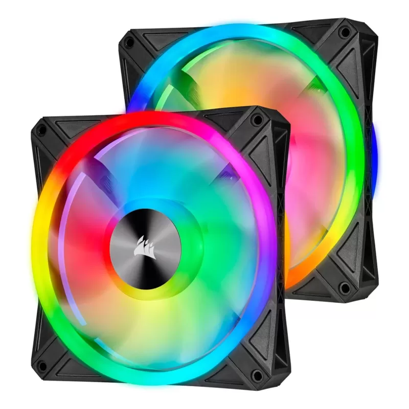 ערכת 2 מאווררים Corsair iCUE QL140 RGB Lighting Node CORE 140mm