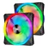 ערכת 2 מאווררים Corsair iCUE QL140 RGB Lighting Node CORE 140mm
