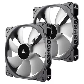 2 Fans Set Corsair ML140 140mm PWM Premium Magnetic Levitation Fan - Twin Pack Color:black, white