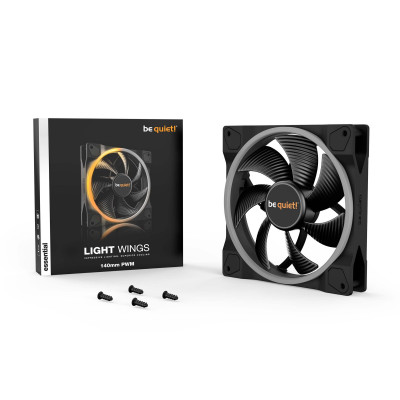 מאוורר למארז be quiet! LIGHT WINGS 140mm PWM צבע שחור מאוורר למארז be quiet! LIGHT WINGS 140mm PWM צבע שחור