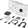 Case Fan Corsair iCUE LINK QX120 RGB 120mm PWM PC Fans Starter Kit with iCUE LINK System Hub white Case Fan Corsair iCUE LINK QX120 RGB 120mm PWM PC Fans Starter Kit with iCUE LINK System Hub white