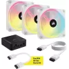 Case Fan Corsair iCUE LINK QX120 RGB 120mm PWM PC Fans Starter Kit with iCUE LINK System Hub white Case Fan Corsair iCUE LINK QX120 RGB 120mm PWM PC Fans Starter Kit with iCUE LINK System Hub white