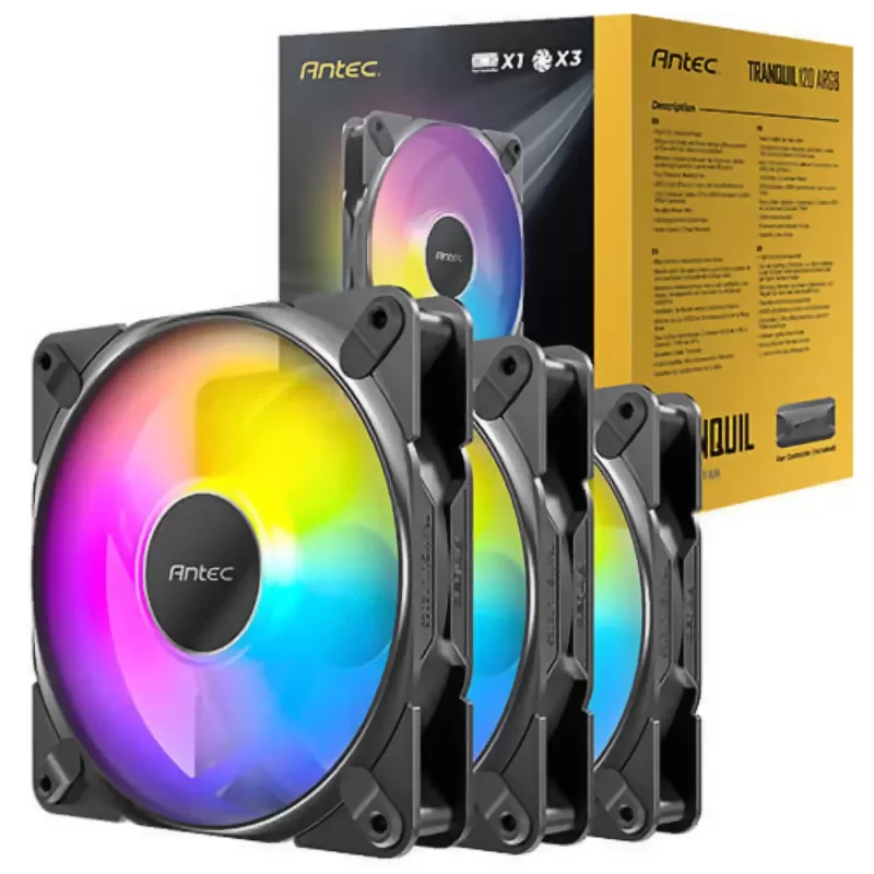 Fan set for computer case Antec TQ Tranquil 120mm ARGB PWM x3 Fans Fan set for computer case Antec TQ Tranquil 120mm ARGB PWM x3 Fans