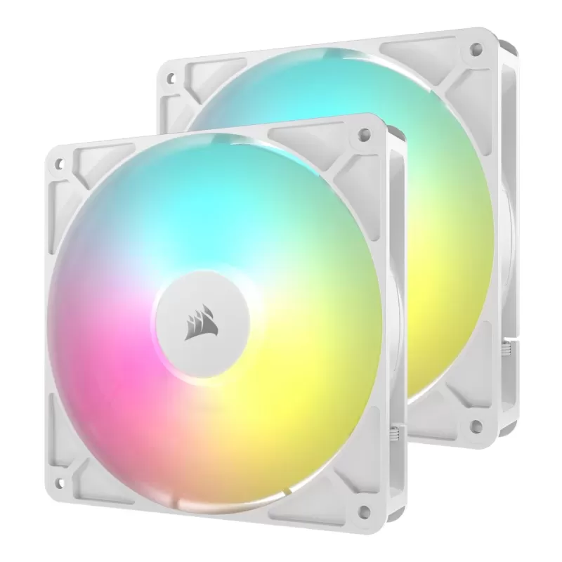 מאוורר למארז Corsair RS140 ARGB 140mm PWM Fans לבן - Dual Pack מאוורר למארז Corsair RS140 ARGB 140mm PWM Fans לבן - Dual Pack