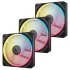סט מאווררים Corsair iCUE LINK LX120-R RGB 120mm PWM Reverse 3x צבע שחור