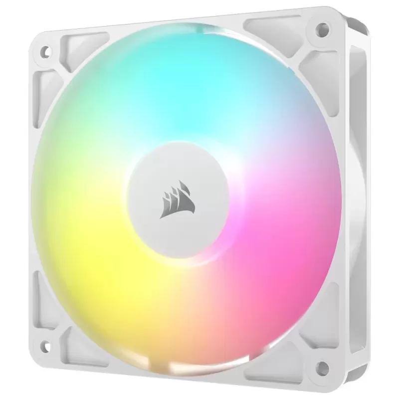 מאוורר למארז Corsair RGB RS120 120mm לבן מאוורר למארז Corsair RGB RS120 120mm לבן