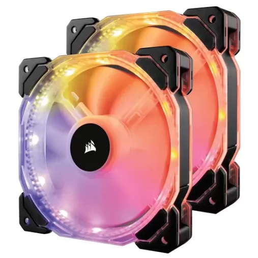 מאוורר למארז Corsair HD140 RGB LED High Performance 140mm PWM Fan - Twin Pack with Controller מאוורר למארז Corsair HD140 RGB LED High Performance 140mm PWM Fan - Twin Pack with Controller