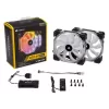 מאוורר למארז Corsair HD140 RGB LED High Performance 140mm PWM Fan - Twin Pack with Controller מאוורר למארז Corsair HD140 RGB LED High Performance 140mm PWM Fan - Twin Pack with Controller
