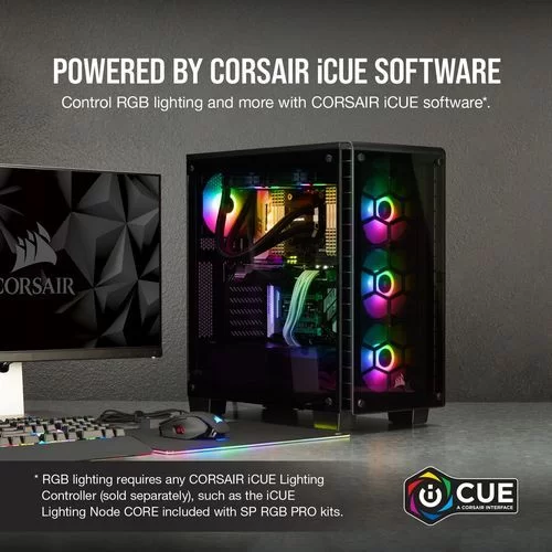 מאוורר למארז Corsair iCUE SP120 RGB PRO Performance 120mm צבע שחור, לבן מאוורר למארז Corsair iCUE SP120 RGB PRO Performance 120mm צבע שחור, לבן