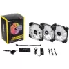 Kit of 3 Fans with Controller Corsair HD120 RGB LED High Performance 120mm Kit of 3 Fans with Controller Corsair HD120 RGB LED High Performance 120mm