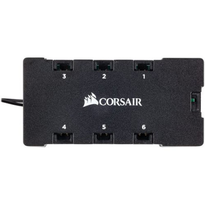 Kit of 3 Fans with Controller Corsair HD120 RGB LED High Performance 120mm Kit of 3 Fans with Controller Corsair HD120 RGB LED High Performance 120mm