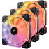 Kit of 3 Fans with Controller Corsair HD120 RGB LED High Performance 120mm Kit of 3 Fans with Controller Corsair HD120 RGB LED High Performance 120mm