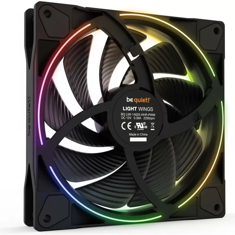 מאוורר למארז be quiet! LIGHT WINGS 140mm PWM high-speed צבע שחור מאוורר למארז be quiet! LIGHT WINGS 140mm PWM high-speed צבע שחור