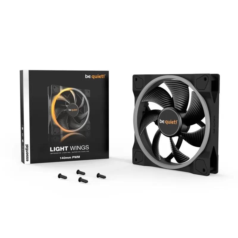 מאוורר למארז be quiet! LIGHT WINGS 140mm PWM high-speed צבע שחור מאוורר למארז be quiet! LIGHT WINGS 140mm PWM high-speed צבע שחור