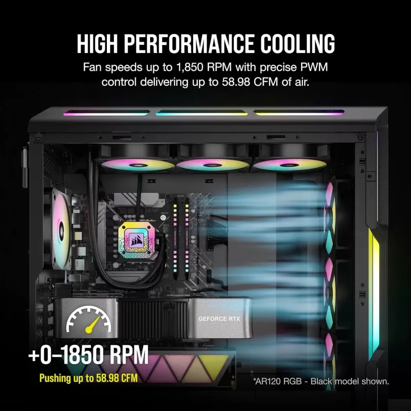 Case Fan Corsair iCUE AR120 Digital RGB 120mm PWM Fan, Triple Pack white