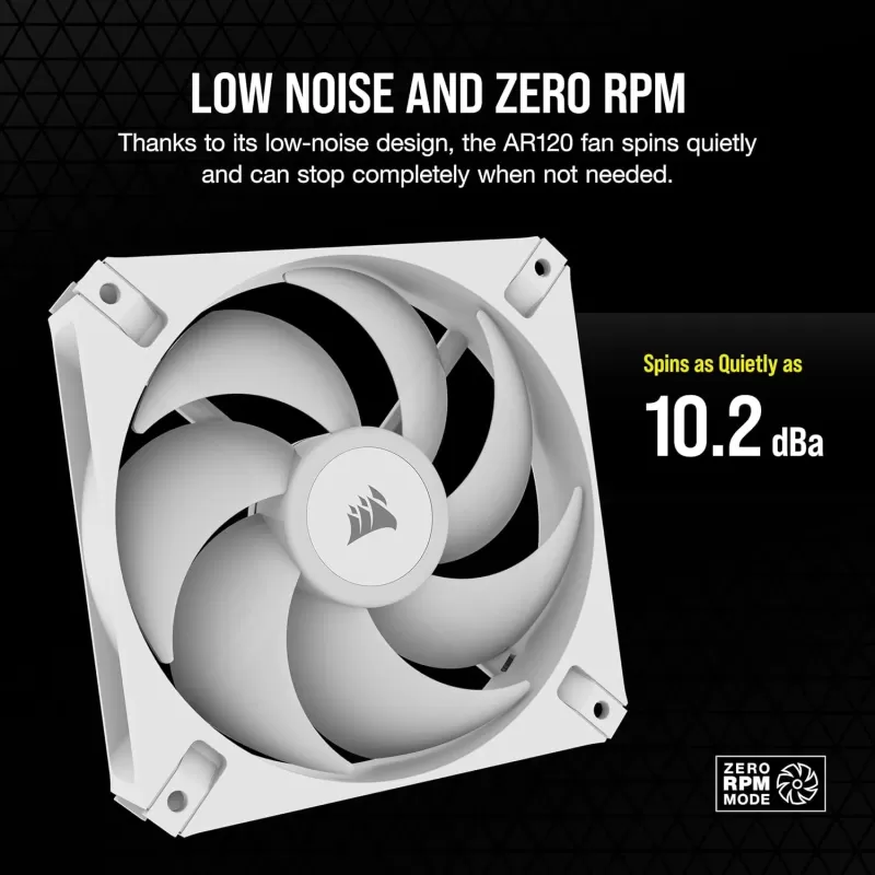 Case Fan Corsair iCUE AR120 Digital RGB 120mm PWM Fan, Triple Pack white