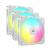 סט מאווררים Corsair RS120 ARGB 120mm PWM Fans - Triple Pack - לבן