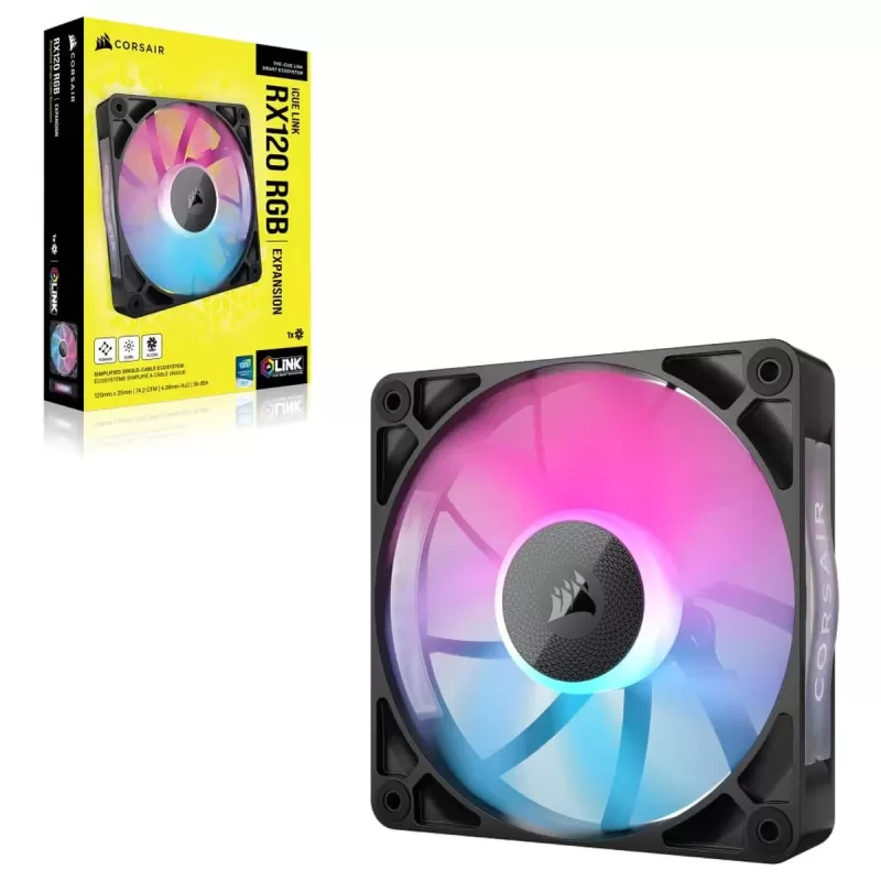 מאוורר למארז Corsair RX120 RGB 120mm צבע שחור