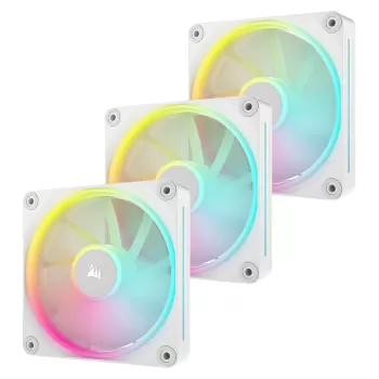 מאוורר למארז Corsair iCUE LINK LX120 RGB PWM 120mm 3x Fans Starter Kit לבן