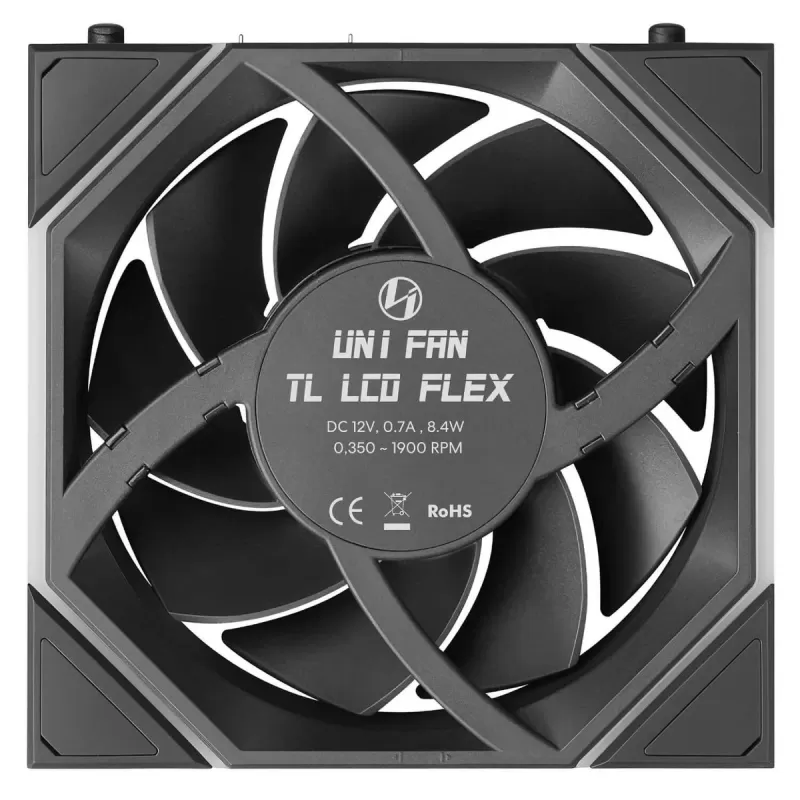 מאוורר למארז LIAN-LI 120mm UNI FAN TL LCD FLEX שחור