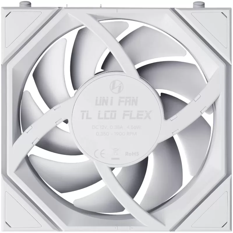 Case Fan LIAN-LI 120mm UNI FAN TL LCD FLEX Reverse Blade white