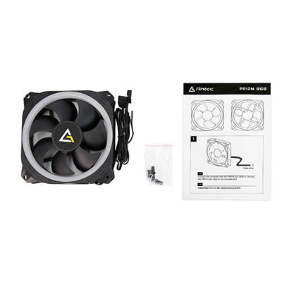 מאוורר למארז Antec Prizm 120 RGB 120mm צבע שחור מאוורר למארז Antec Prizm 120 RGB 120mm צבע שחור