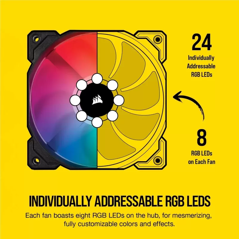 3 Fans Kit + Controller Corsair iCUE SP120 RGB PRO Performance Triple Fan Kit with Lighting Node CORE 120mm