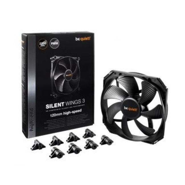 Вентилятор для Корпуса be quiet! SILENT WINGS 3 черный 120mm