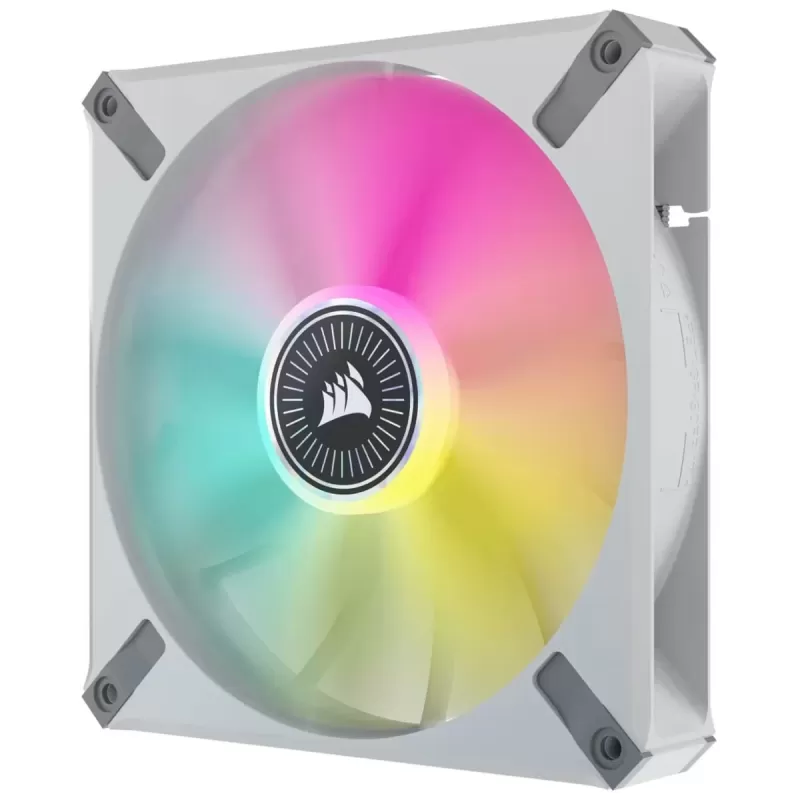 Set of 2 fans Corsair iCUE ML140 RGB ELITE Dual Fan Kit with Lighting Node CORE white 140mm Set of 2 fans Corsair iCUE ML140 RGB ELITE Dual Fan Kit with Lighting Node CORE white 140mm