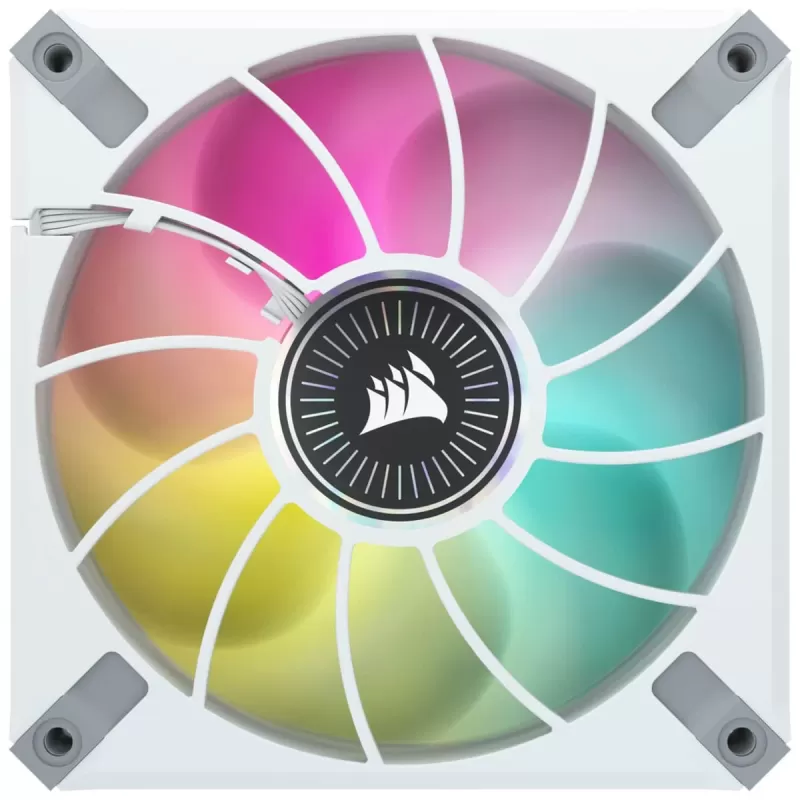 Set of 2 fans Corsair iCUE ML140 RGB ELITE Dual Fan Kit with Lighting Node CORE white 140mm Set of 2 fans Corsair iCUE ML140 RGB ELITE Dual Fan Kit with Lighting Node CORE white 140mm